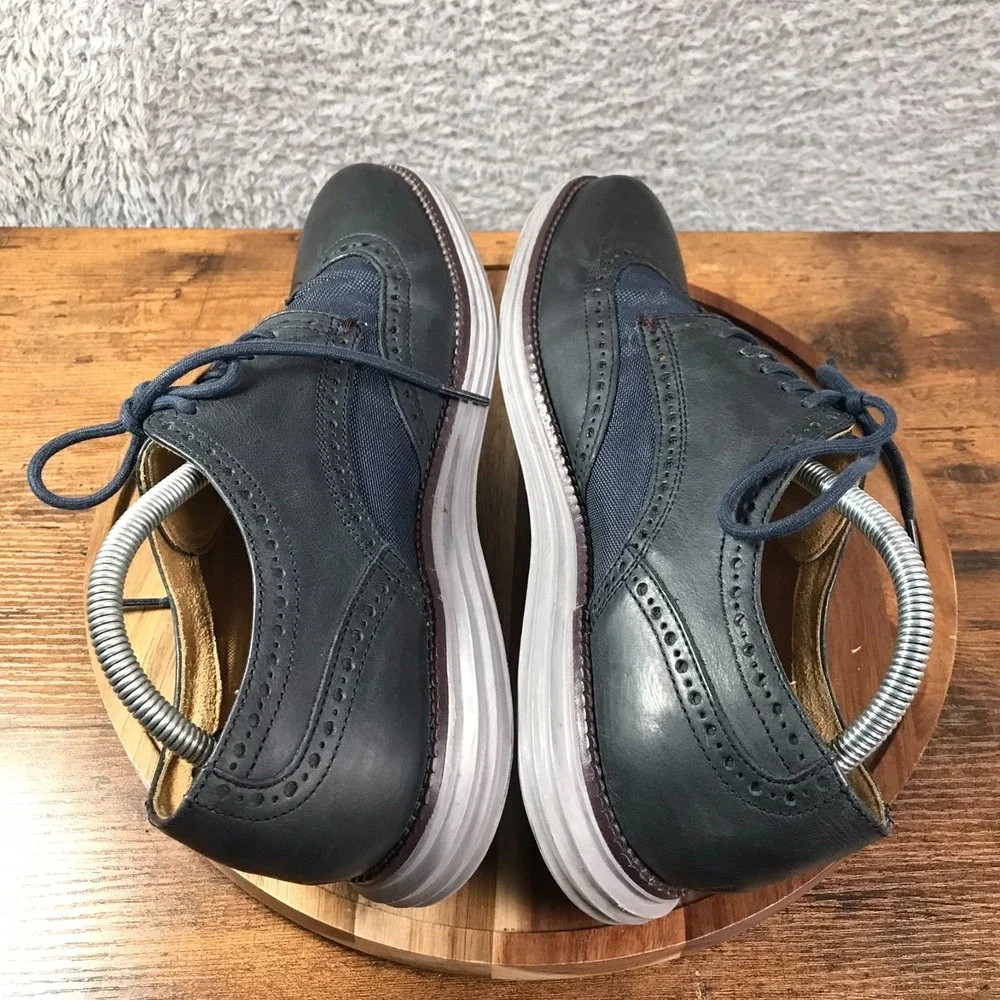 Cole Haan OriginalGrand Wingtip‎ Oxford Mens 8.5M Dark Night Navy Leather Shoe